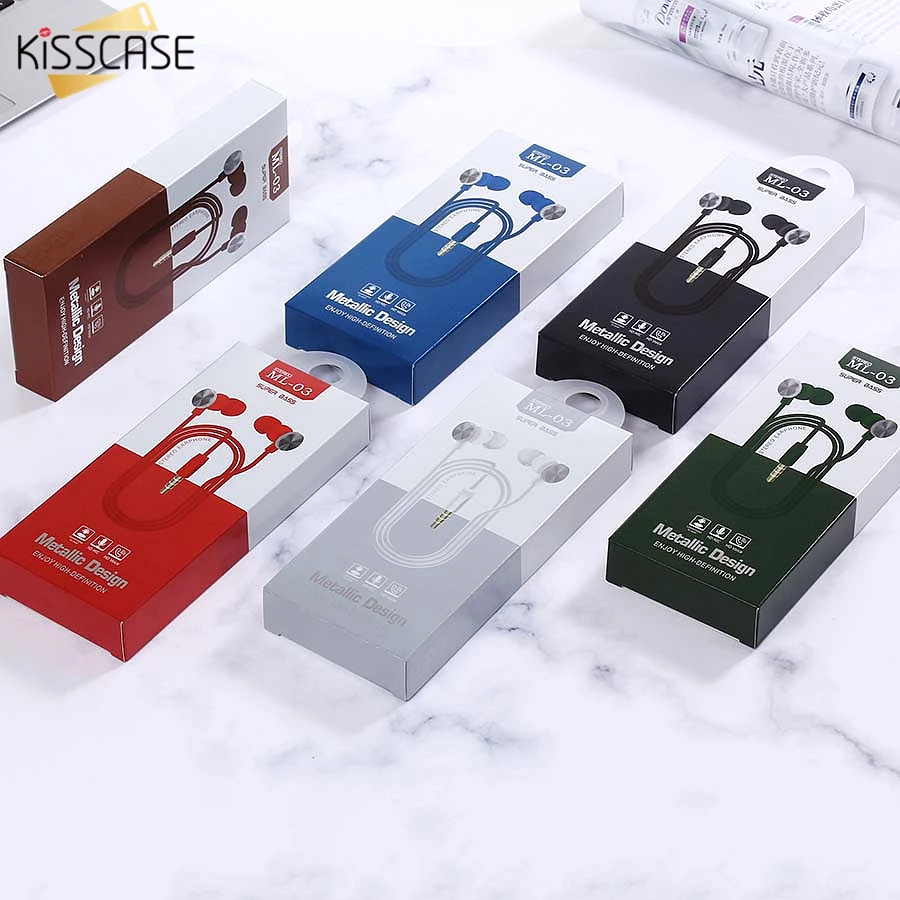 KISSCASE стерео игровые спортивные наушники мобильный телефон проводные басы 3 5 мм