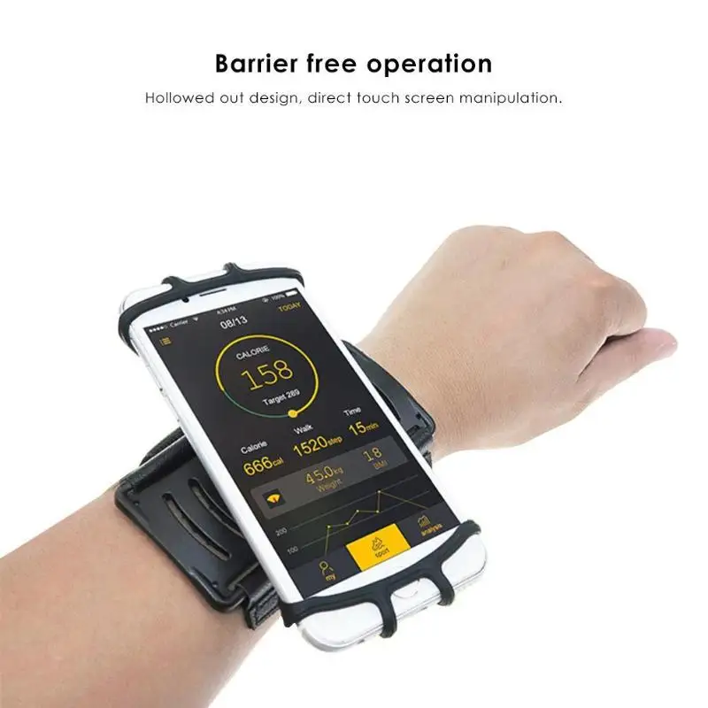 

Running Phone Wristband 180 Degree Rotatable Bag Belt Wrist Strap Jogging Cycling Gym Arm Band Bag for Mobile Phone Holder