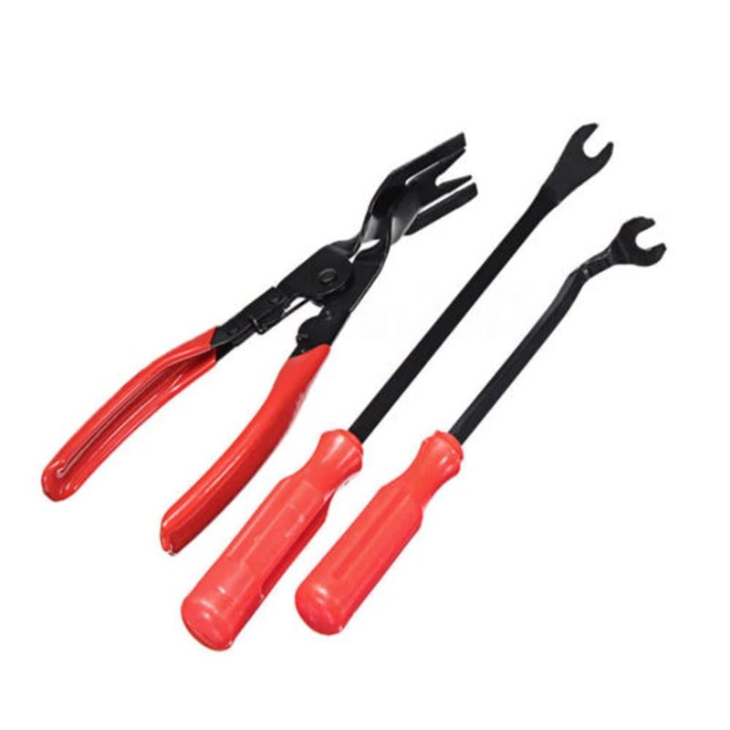 

3x Car Pry Plier Removal Upholstery Trim Clip Fastener Remover Dash Door Panel