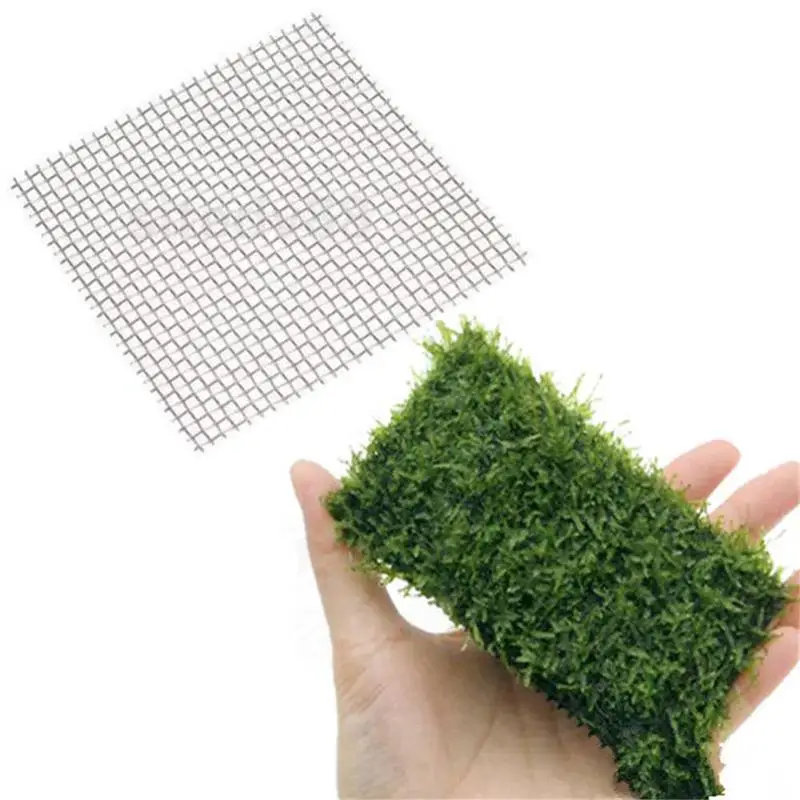 

1PCS Stainless Steel Wire Mesh Pad for Aquarium Fish Tank Plants Moss Aquarium Decoration Tools Mini Wire Mesh Pad