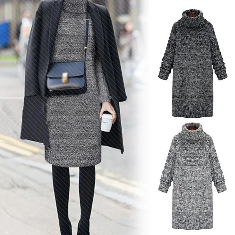 Newly High-collar Thickened Cotton Sweater Women Warm Autumn Winter Warm Solid Color Knitting Sweaters Female Europe America Newly High-collar Thickened Cotton Sweater Women Warm Autumn Winter Warm Solid Color Knitting Sweaters Female Europe America