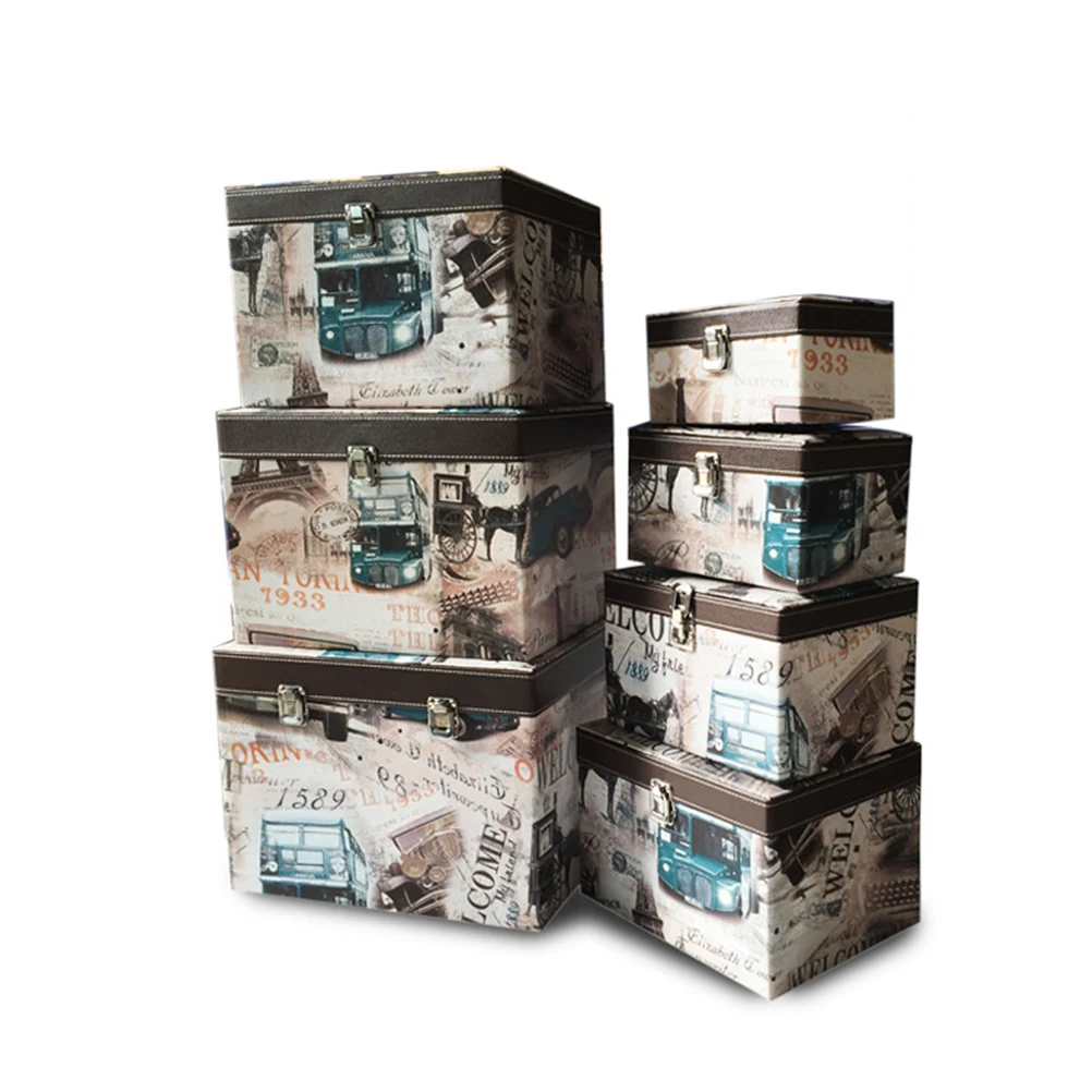 

3pcs Decorative Ornamental Storage Box Case Keepsake Gift Storage Box Collection Case with Locks