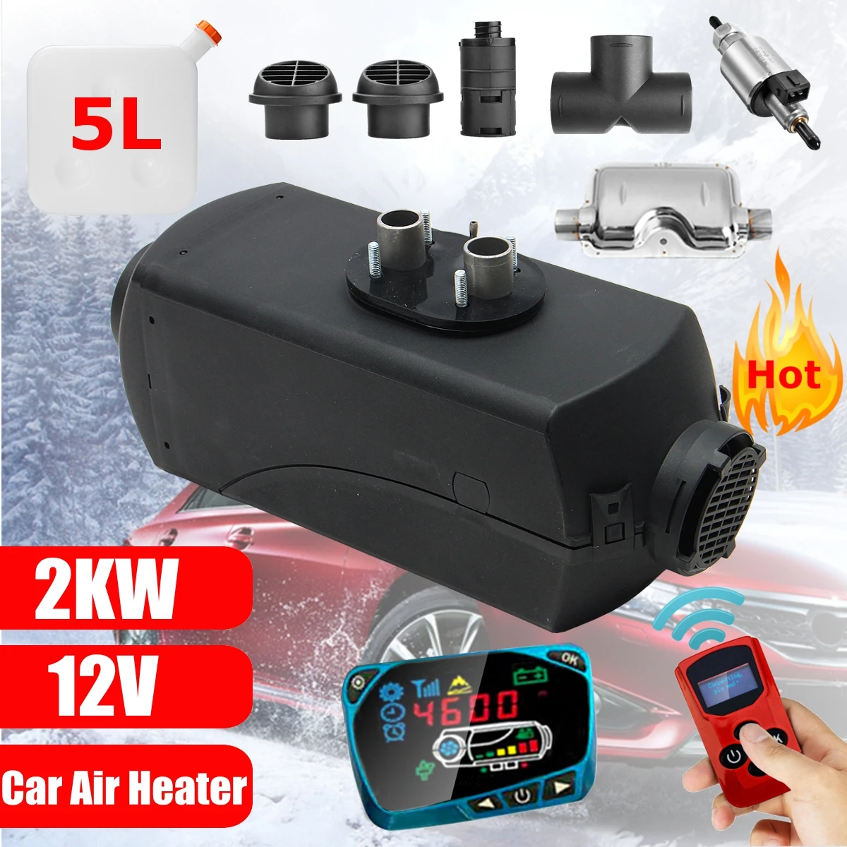 Buy 2000W 12V Car Air Parking Heater Demister