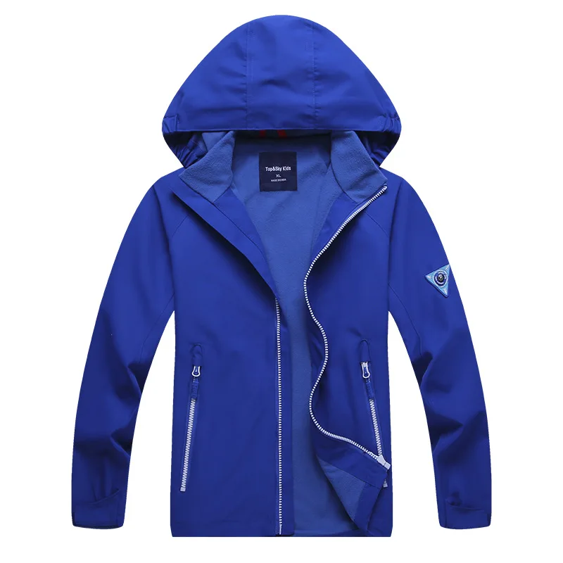 

Children Outdoor Colorful Jackets Velvet Removable Cap Water-resistant Casual Coat Cardigan Reflects Fleece Windbreakers Outwear
