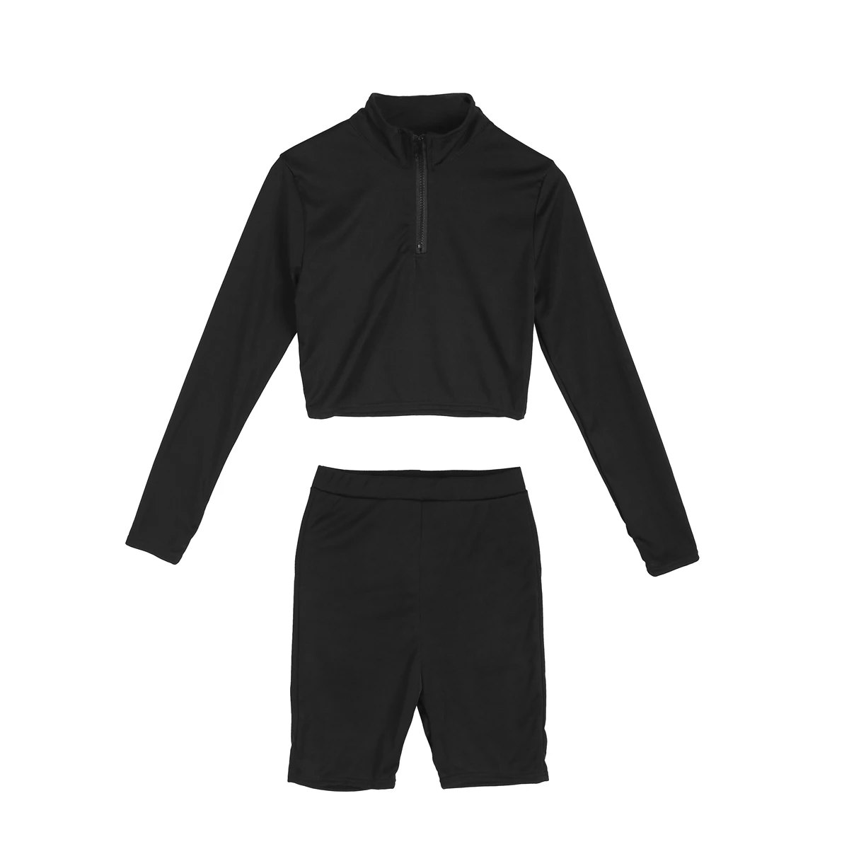 

Womens Sport Hoodies Sweatshirt Crop Tops Pants Set 2Pcs Tracksuit Sweat Suit