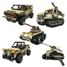 RC военный автомобиль грузовик цистерна строительных блоков DIY автомобиль собрать игрушки 2,4 ГГц 4 Каналы дистанционного Управление радиоуправляемая модель 40 мин Время работы в режиме воспроизведения