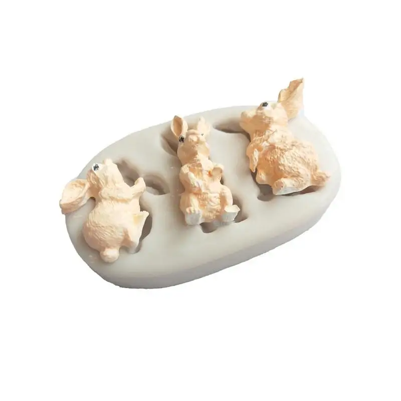 Жидкая силиконовая форма кролик помадка плесень аксессуары для украшения торта DIY штукатурка ароматерапия инструмент для выпечки принадлежности