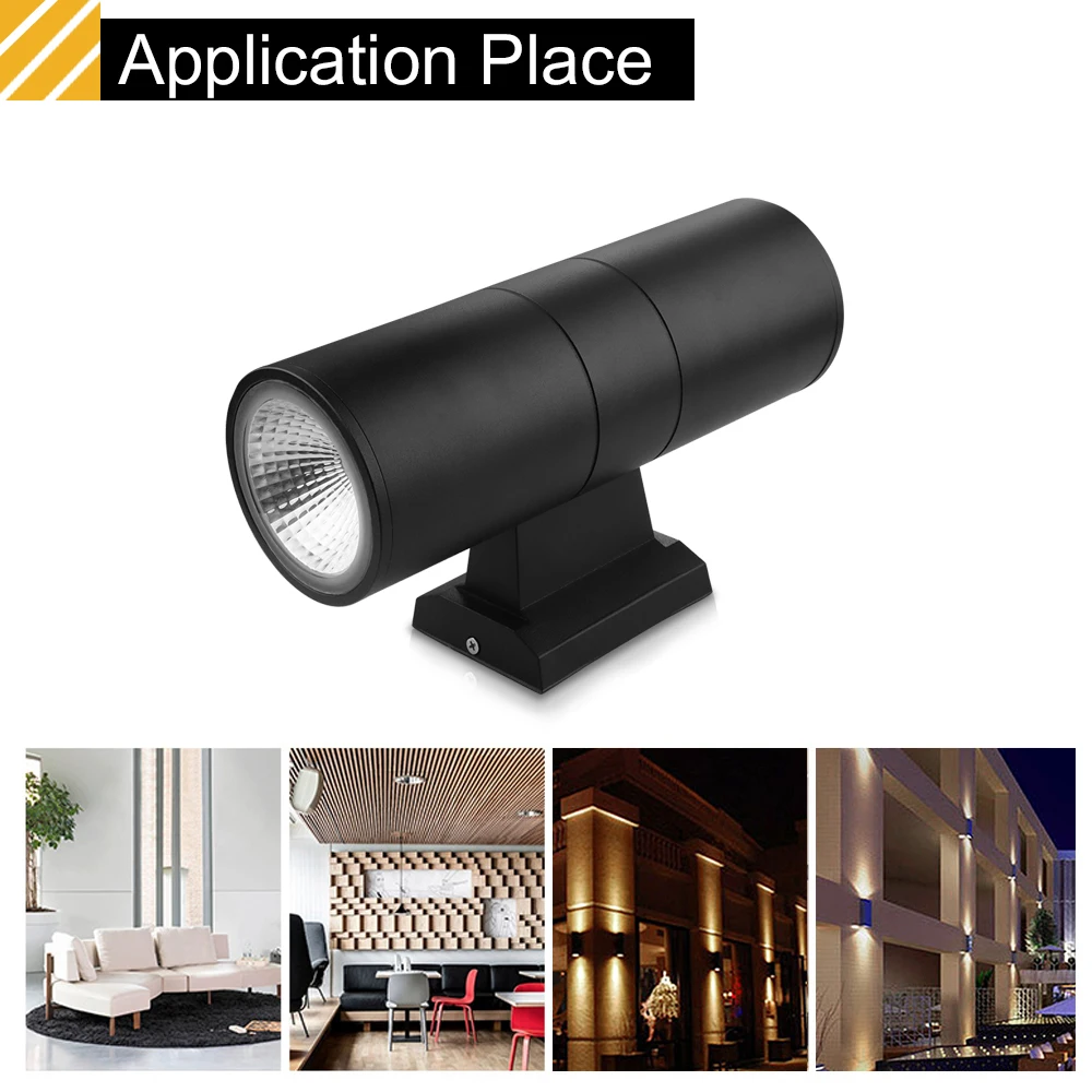 COB LED Outdoor Wall Light 20W Dimmbale Up-Down Indoor LED Wall Lamp Outdoor Waterproof IP65