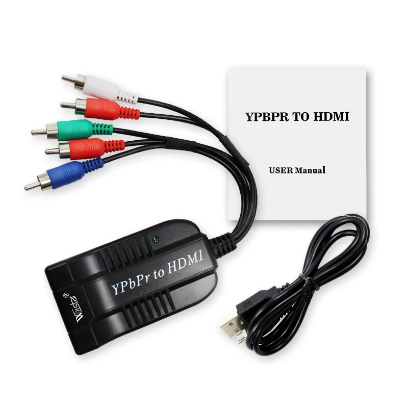 Wiistar 5RCA Ypbpr компонент к HDMI HDTV Видео Аудио конвертер адаптер YPbPr видео и R/L аудио к HDMI конвертер для HDTV