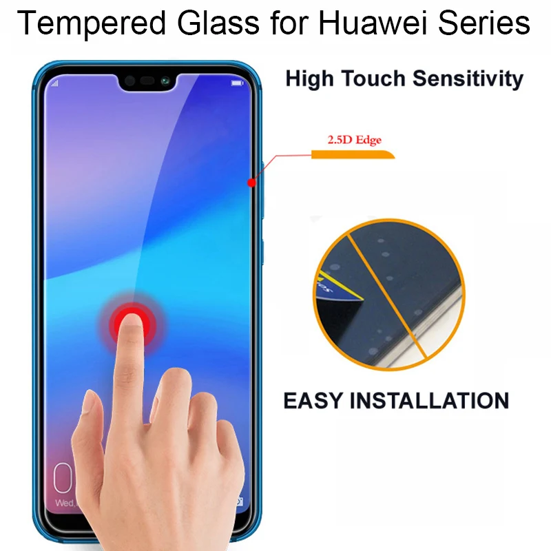 Защитное стекло для экрана Huawei P20 Lite P10 Plus 9H HD P8 P9 2017 Закаленное пленка Pro