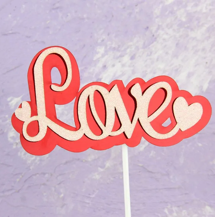 5 шт./лот милый Топпер для торта Love флаги капкейка невесты наряд свадьбы и дня