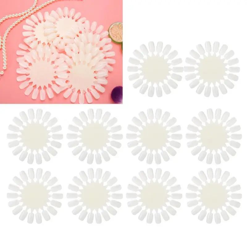 

10Pcs/set Nail Display Stand False Tips Nail Polish Gel Palette False Nail Art Practice Card Training Tools Accessories