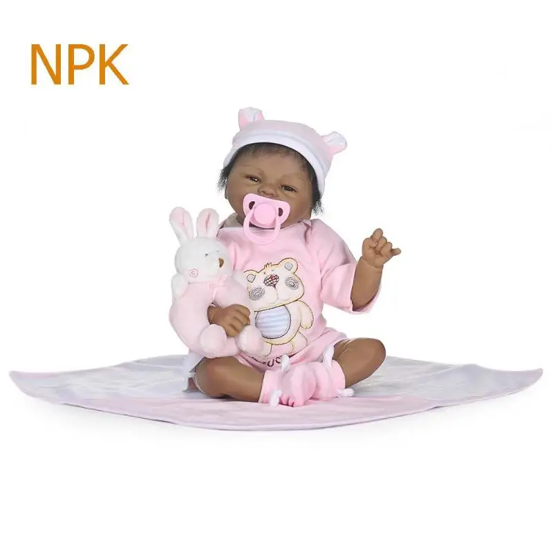

NPK 40cm Reborn Baby Dolls Soft Silicone Realistic Doll Toy Simulation Rabbit Lifelike Bebe Realista Toy For Kids Birthday Gift