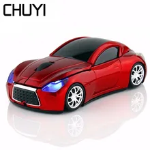 CHUYI 2,4 ГГц Автомобильная беспроводная мышь 1600 dpi оптическая компьютерная мышь крутая 3D мини-мыши с usb-приемником для геймерского ПК ноутбука рабочего стола
