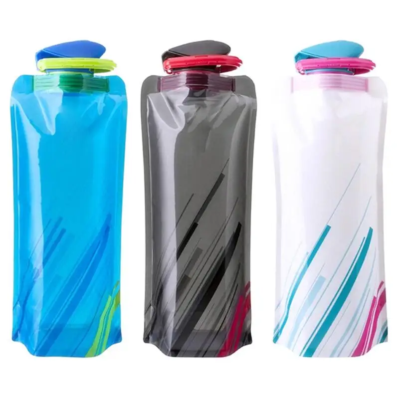 

700mL Reusable Sports Travel Portable Collapsible Folding Drink Water Bottle Kettle Outdoor Sports Water Bottle Dropshipping