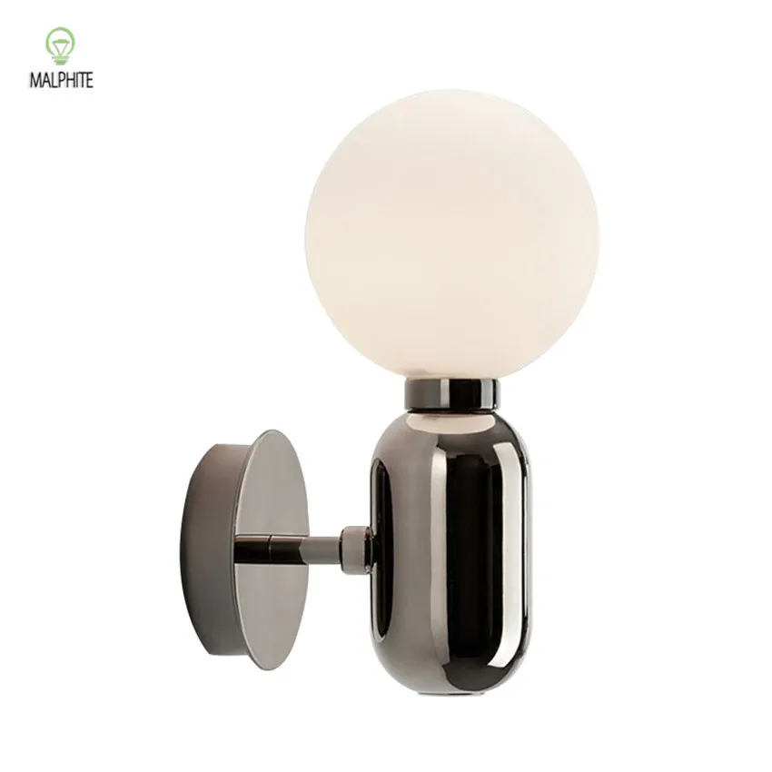 

nordic led wall lamp Glass loft decor pellet Simple wall light Aisle Corridor Balcony lamp cafe Television background wall Aisle
