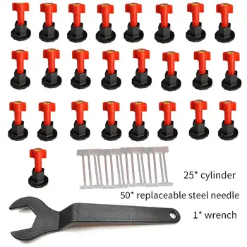 

50pcs/lot Level Wedges Tile Spacers Plier Leveler Tiling Brick Floor Leveling Locator Clip Aid Replace Needle
