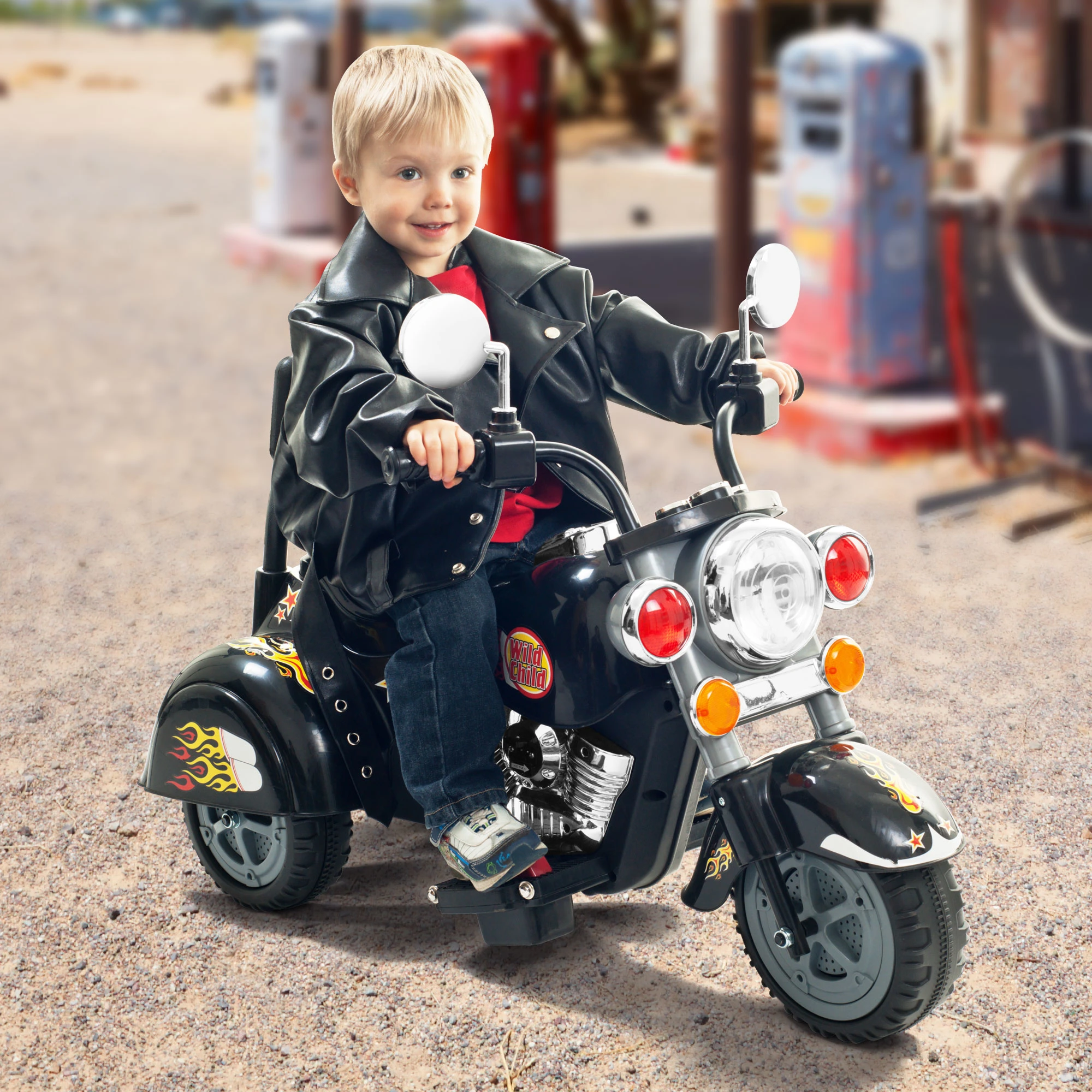 Lil Rider Flaming Chopper Enfant Sauvage Moto Tour sur Batterie Exploité  Vélo pour Enfants 2 5 | AliExpress