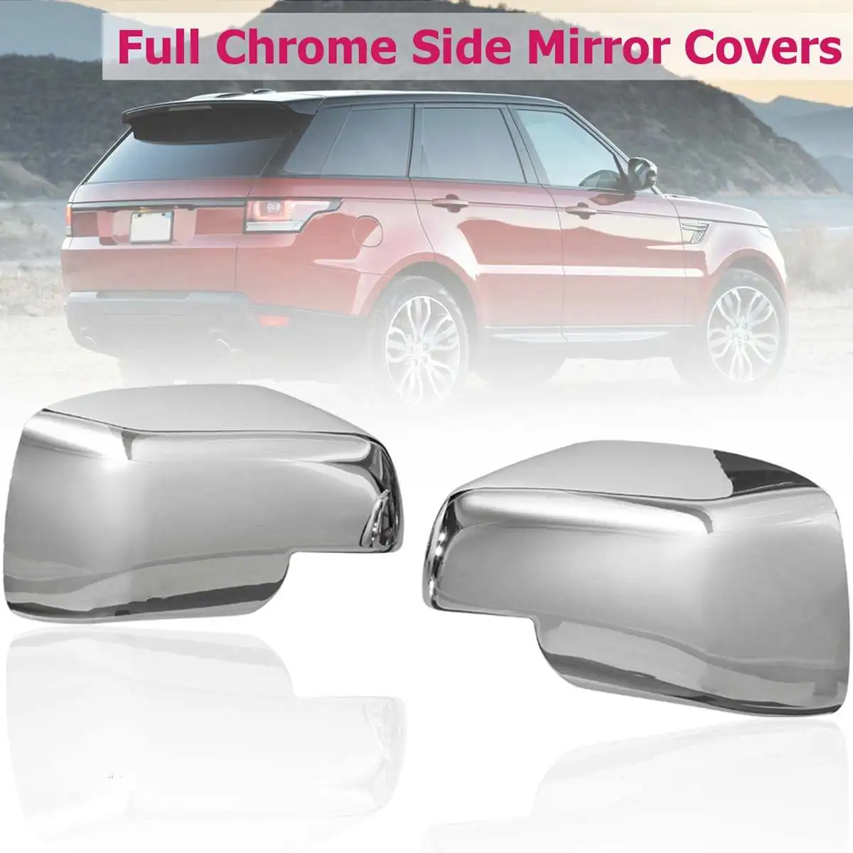 Для Land Rover Discovery 3 Freelander 2 Range Sport 04 09 черные хромированные боковые чехлы на зеркала