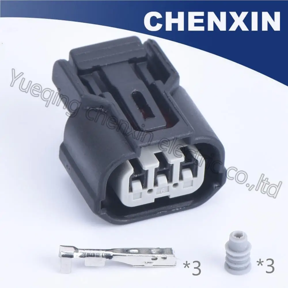 Gray 3pins car light socket waterproof auto connector (1.0) female Auto