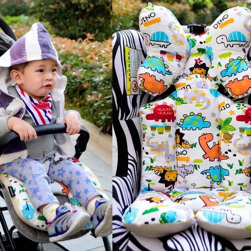

Waterproof Baby Stroller Cushion Cover Pad Pram Padding Liner Car Seat Pad Rainbow General Cotton Mat Thick Cotton Pads