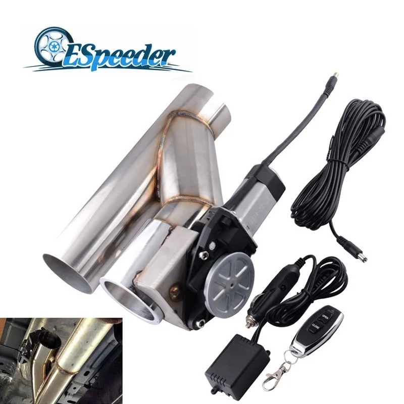 ESPEEDER 2.5'' Stainless Steel Headers Y Pipe Electric Exhaust Catback