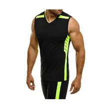 Модные повседневное Свободные Твердые для мужчин для тренажерного зала рубашка без рукавов майка для бодибилдинга Спорт фитнес жилет Летняя одежда