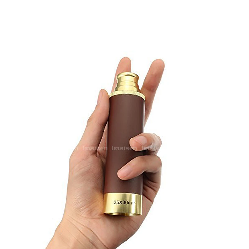 25x30 Складной телескоп Водонепроницаемый карманный мини Монокуляр пират латунный