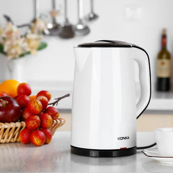 

KONKA KEK -15DG1585 1500W 1.8L Electric Water Kettle Double Layers Scald Proof Large Kettle Auto-Off Quick Electric Boiling Pot