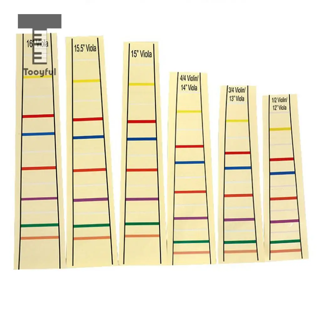 

Tooyful Paper Viola Violin Fret Finger Sticker Label Position Marker for Beginner Students Practicing Learning Accessory