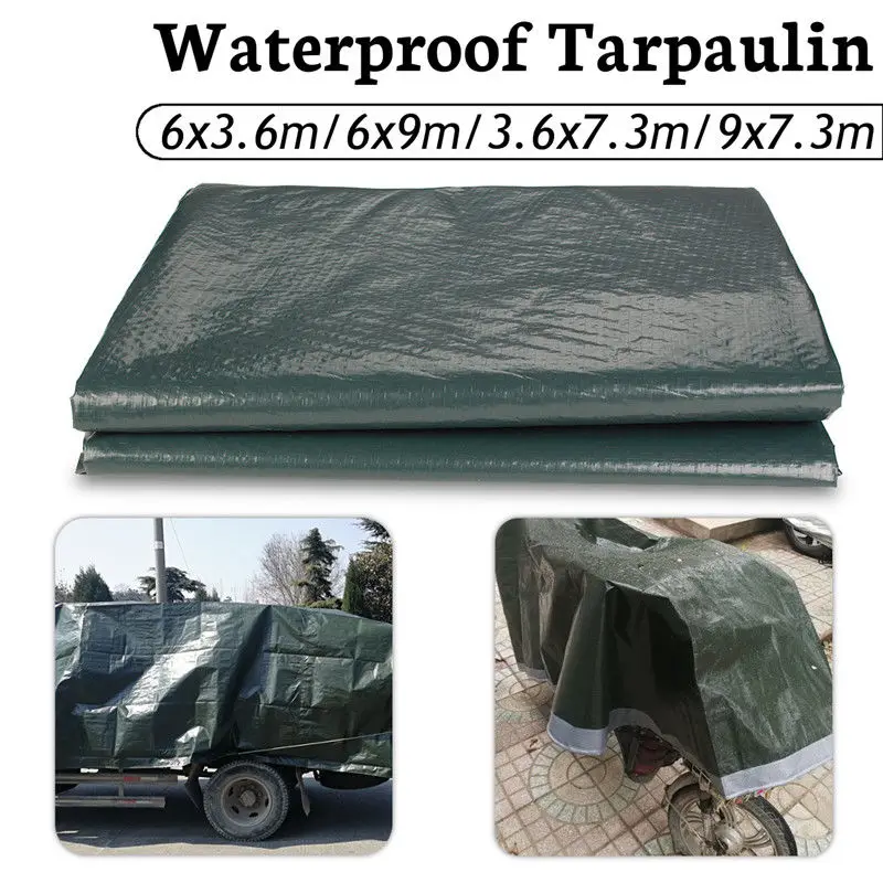 

Hot Sell 6x9m/6x3.6m/3.6x7.3m/7.3x9mOutdoor Snow protection Waterproof Camping Tarpaulin Field Camp Tent Cover Car Cover Canopy