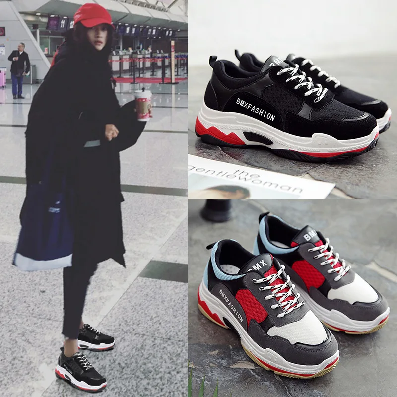 

Sneakers Woman Korean Ulzzang Original Su HyunA With Ins Exceed Fire Real Shoes Dad-ALEX