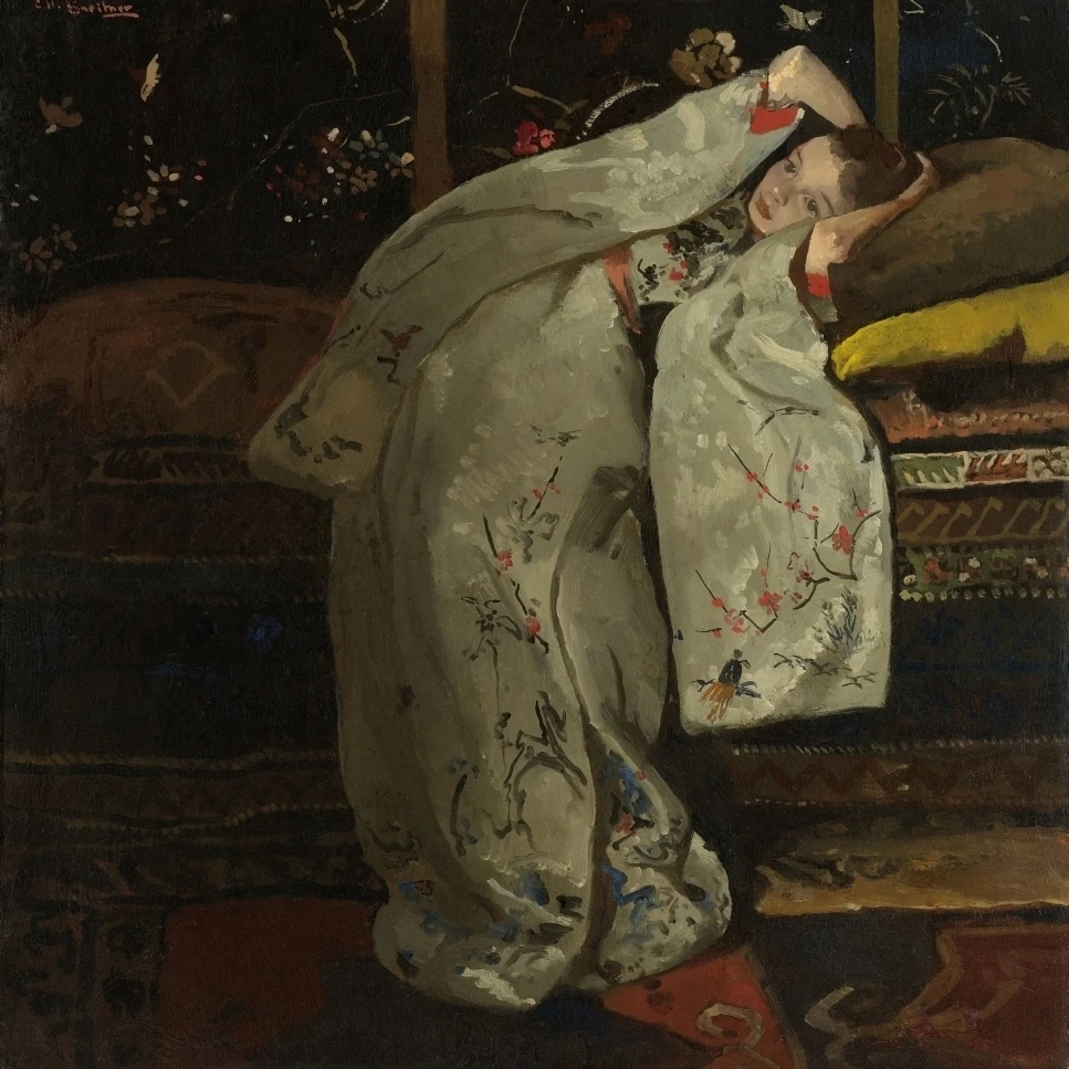 Girl In A White Kimono Poster Print (18 x 24) | Дом и сад