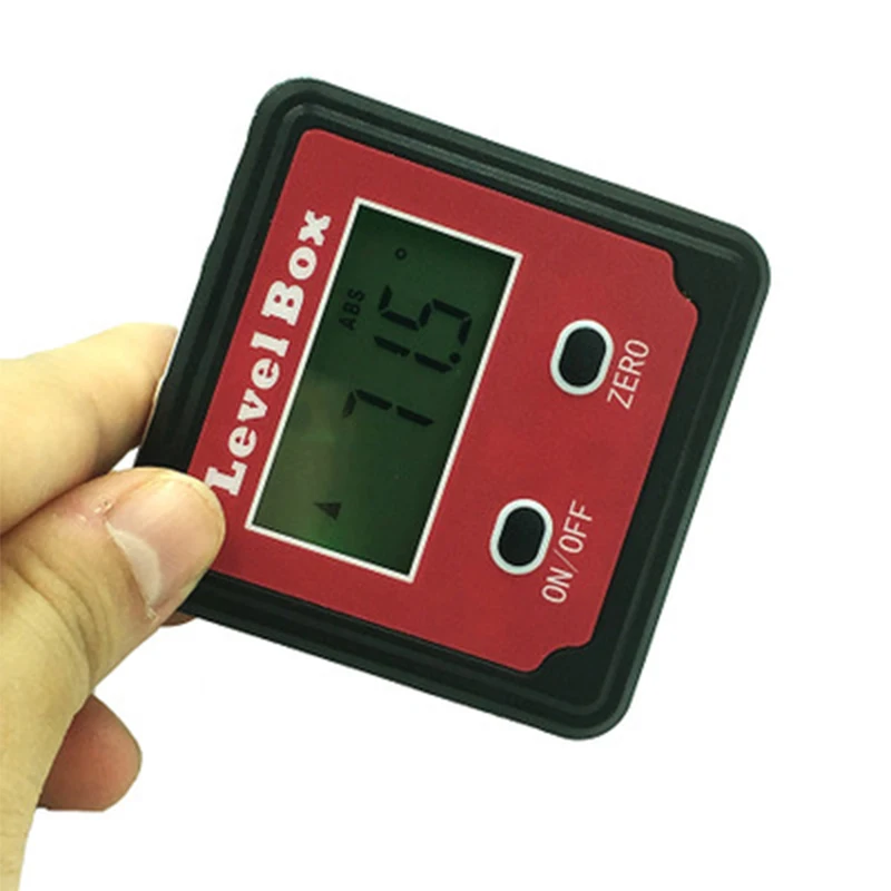 2 Buttons Mini Digital Goniometer Measuring Tool Box Electronic