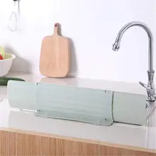 Крышка для раковины на присоске, защита от брызг для бассейна, водозащитный барьер, маслостойкий, защита от брызг, перегородка, повторяемая кухонная раковина, брызговик, кран