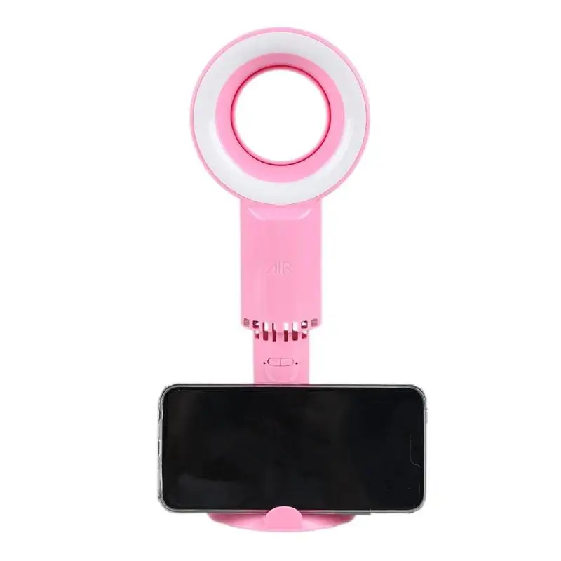 

Mini Leafless Fan 3 Speed USB Charging Air Cooling Fan with Beauty Light