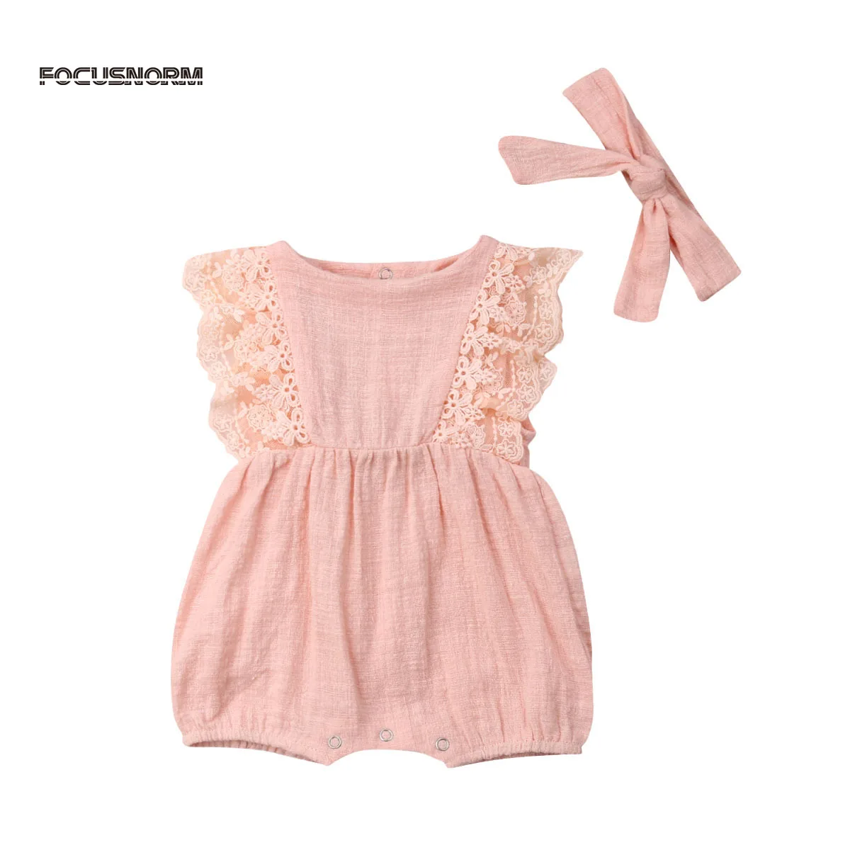 

2019 Spring NEW Cotton and Linen Newborn Kids Baby Girls Romper Jumpsuit Outfits Sunsuit Clothes