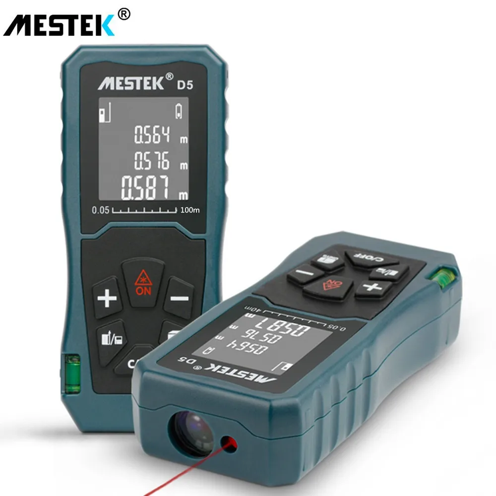 MESTEK D5 60M Laser Distance Meter Laser Rangefinder Area Volume Measuring Reference Adjusting Data Record Rangefinder New