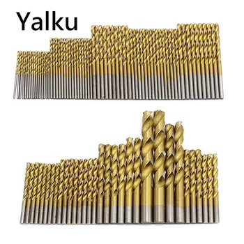 

Yalku 50/99Pcs HSS High Speed Steel Drill Bits Set Titanium Coated Drill Bits Tool High Quality Power Tools Kit Drill Bit Set