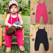 2019 Novo Estilo de Moda Bonito Meninas Colete Criança Romper Do Bebê Recém-nascido Macacão Sem Mangas Roupas Roupas de Verão Crianças Pano