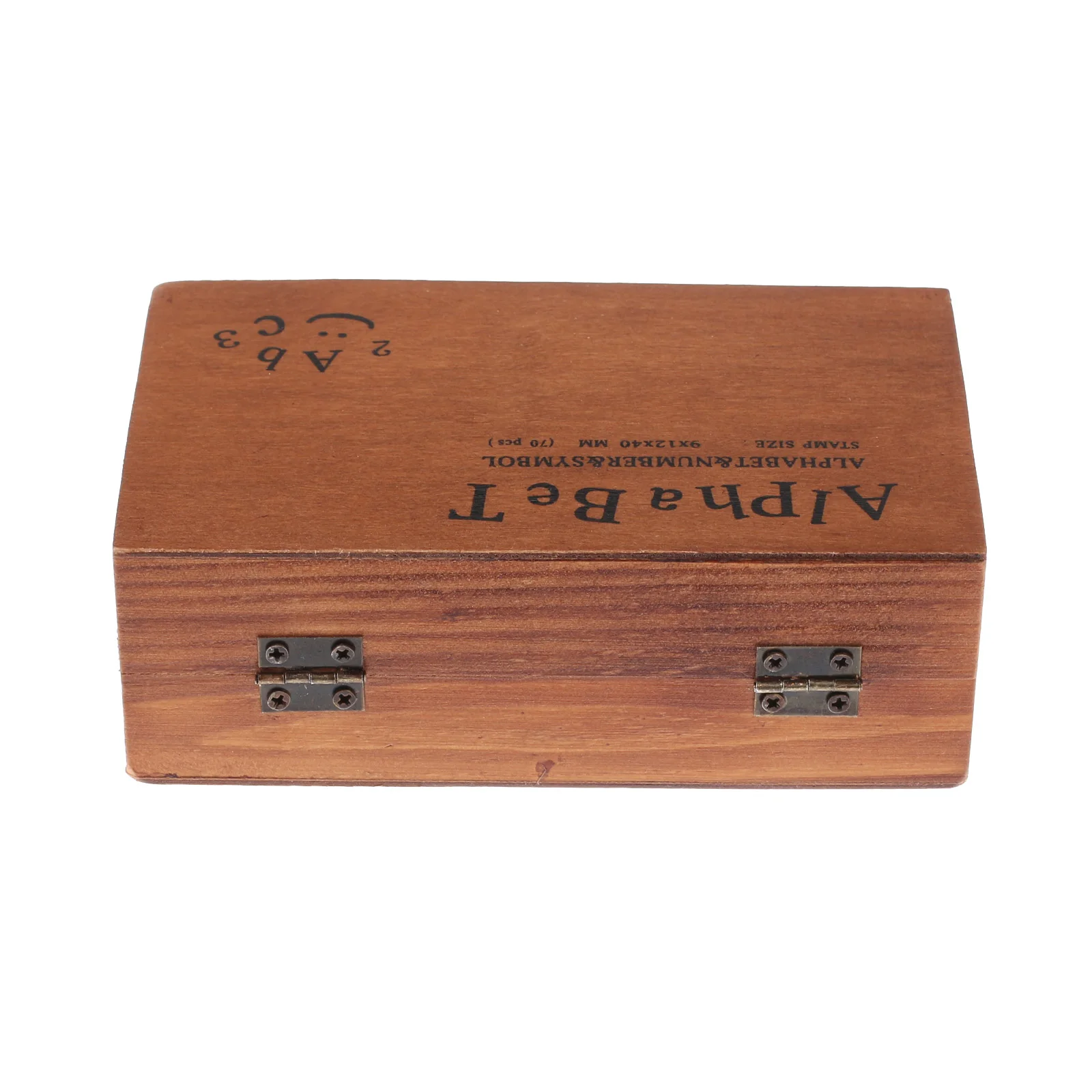 Деревянный Свадебный DIY алфавитный штамп Cursive ручная работа Capital Small Letter Craft Box