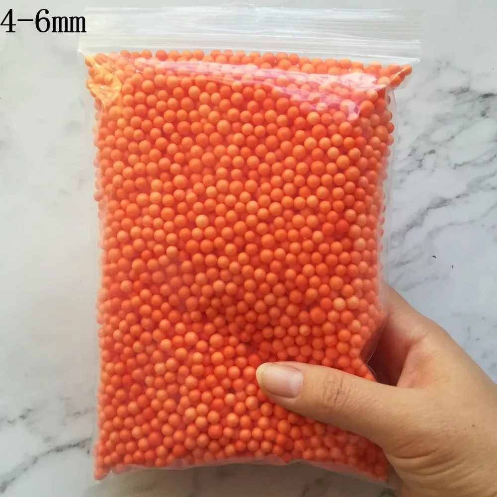 Orange Marshmallow Foam Beads 