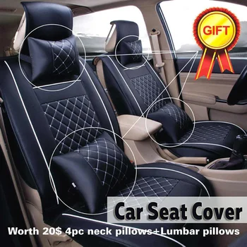 

11PCS/Set Universal Car Seat Cover For Toyota Corolla Accessories Covers For Vehicle Seat Automobiles PU Leather Black White