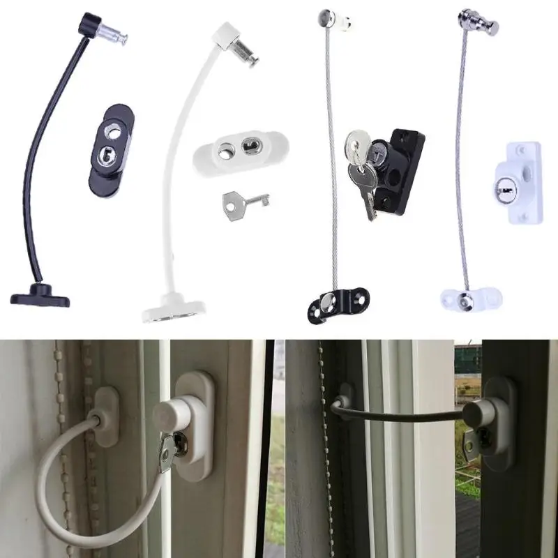 

1pc Window Door Restrictor Child Baby Safety Security Cable Lock Catch Wire for your safe Hardware dropshipping