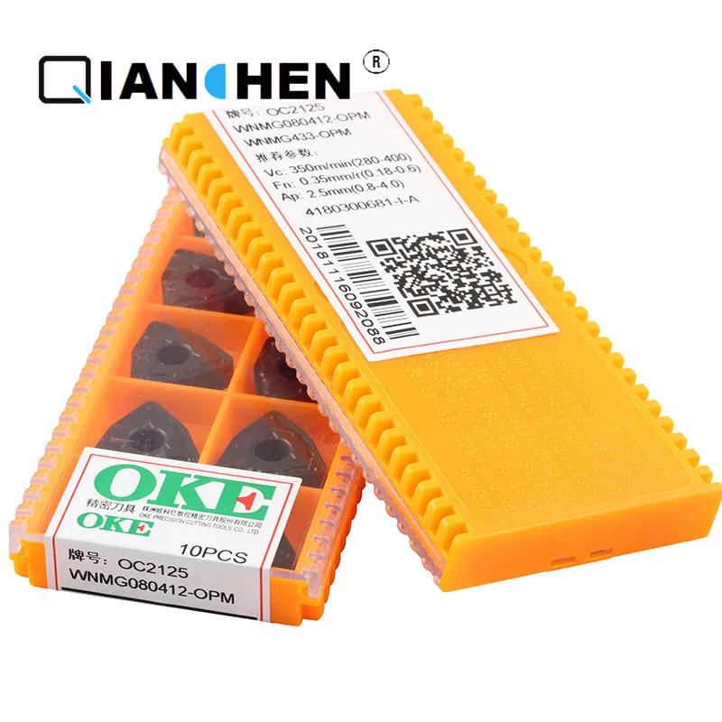 Оригинальное качество OKE 10 шт./лот Высокая точность высокая производительность высокая прочность ЧПУ WNMG080412-OPM OC2125 промышленности карбида вставки