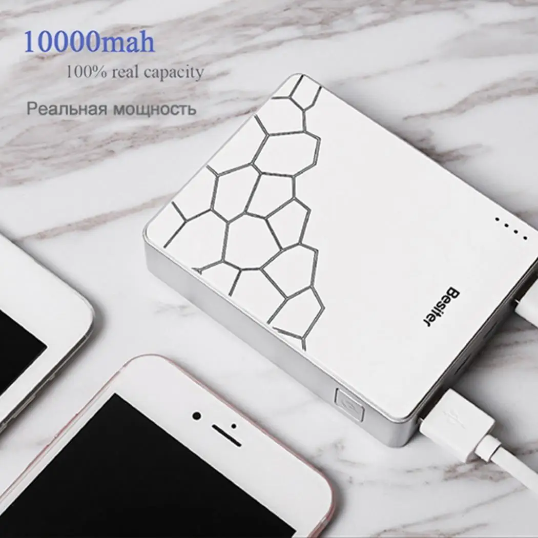 

New 10000mAh mobile power bank for iphone 7 plus smartphone fast Charger Type-C input External Battery Portable Dual USB