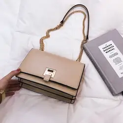 Элитный бренд сумки через плечо для женщин 2019 высокое качество из искусственной кожи Женский дизайнер дамы цепи сумка