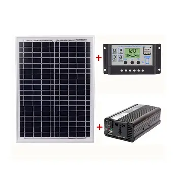 

Car Inverter Set Solar Power Generation System Solar Panel Solar Controller Set Outdoor Home AC220V 1500W Outdoor Equipment