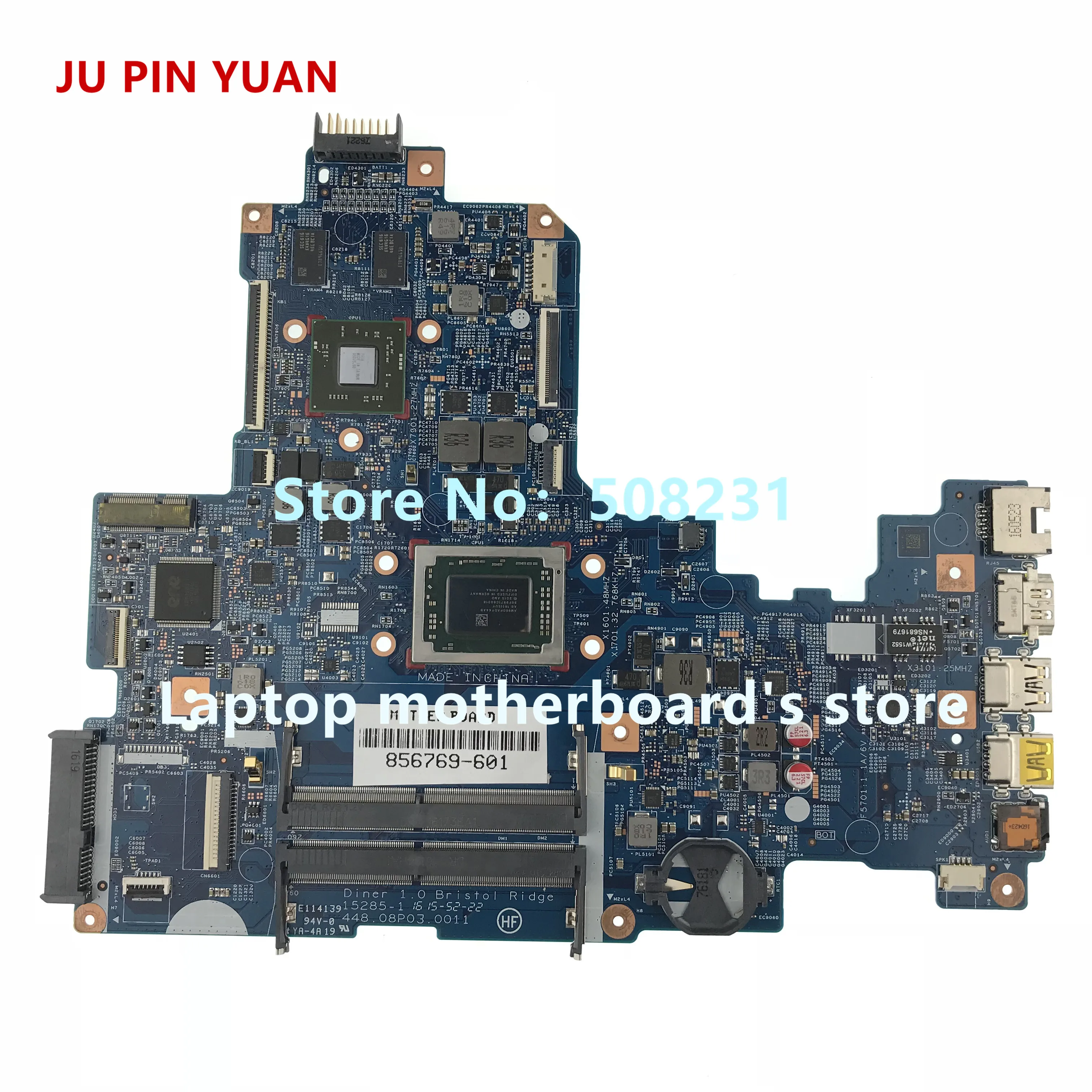 JU PIN YUAN 856769 001 601 материнская плата для ноутбука HP 17 Y 17Z R7M1 70 2 ГБ полностью