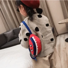 Новые милые сумки с рисунком акулы на талии модные женские школьные сумки через плечо